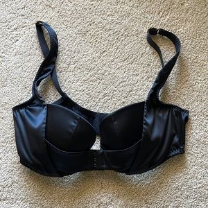 NWOT Agent Provacateur black satin bra 36D